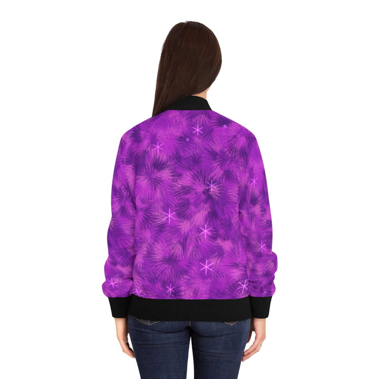 Purple Power Women's Bomber Jacket (AOP)
