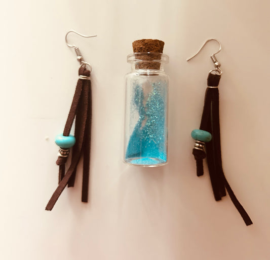 Handmade Aqua Blue Earring