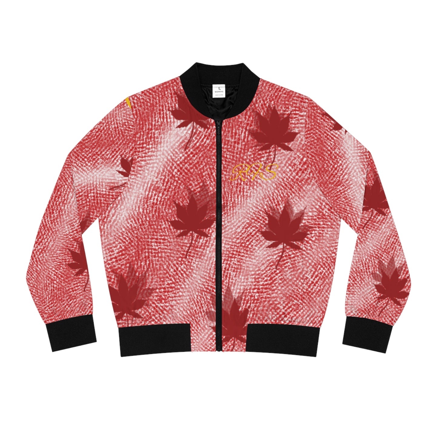 Traditional Maple Leaf Women's Bomber Jacket (AOP)