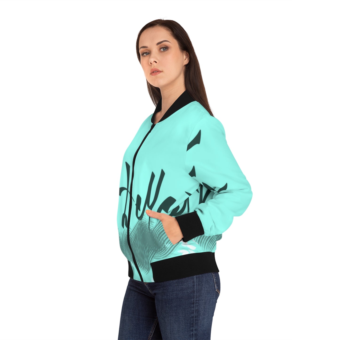 Intellect Women's Bomber Jacket (AOP)
