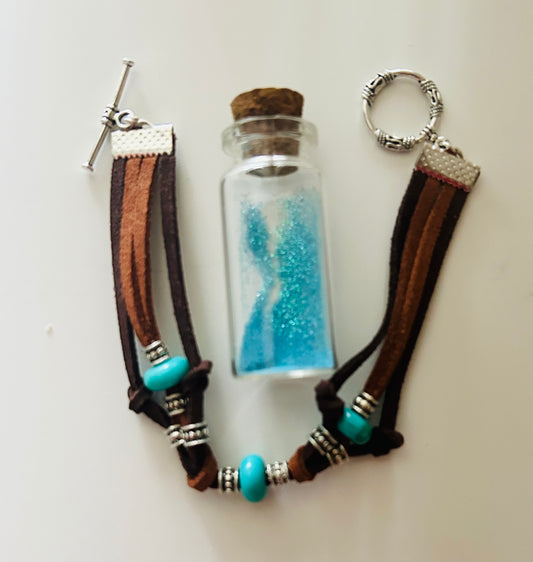 Handmade Aqua Blue Bracelet