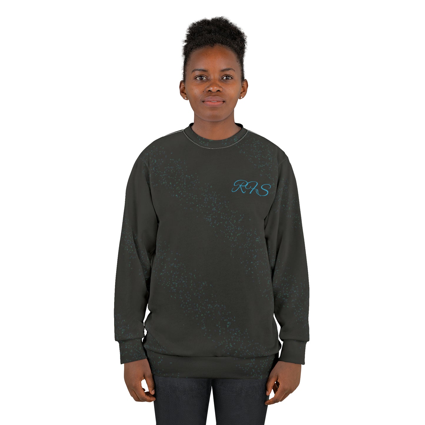 Mystic Black Unisex Sweatshirt (AOP)