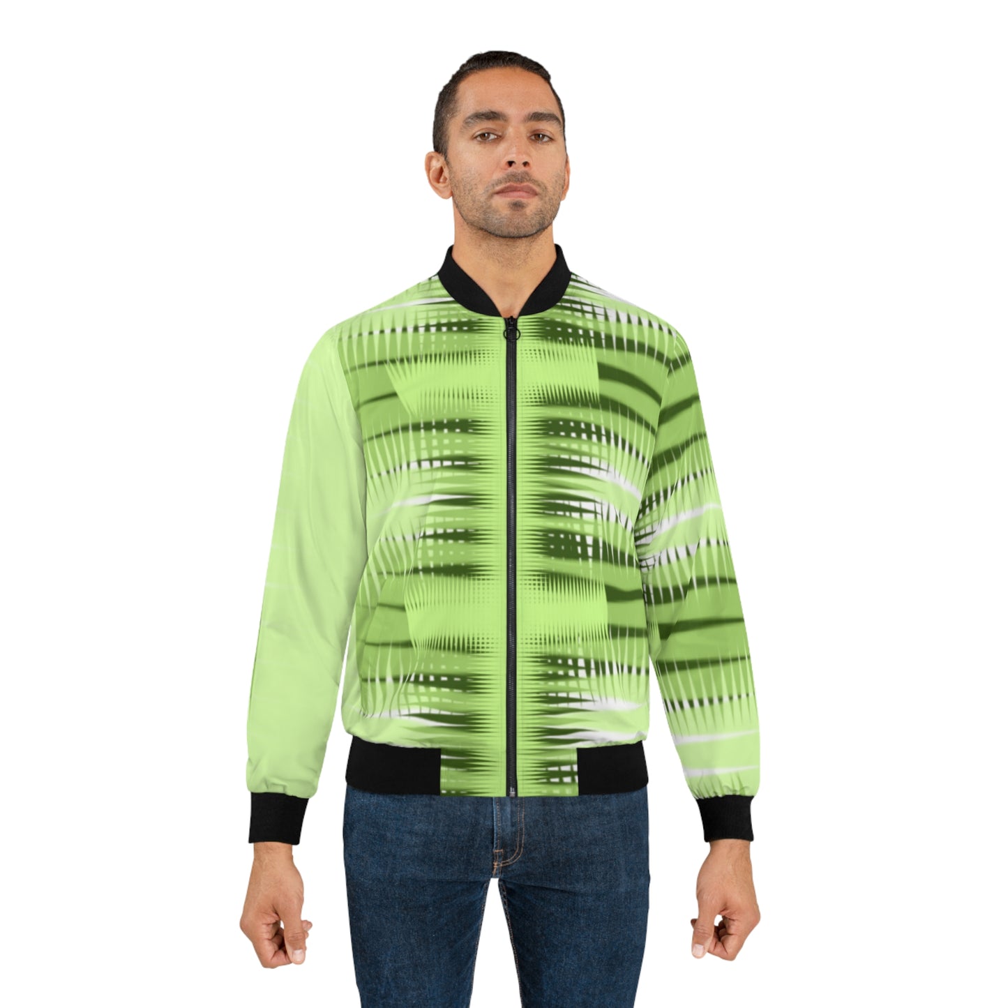 Parrot Green Men's Bomber Jacket (AOP)