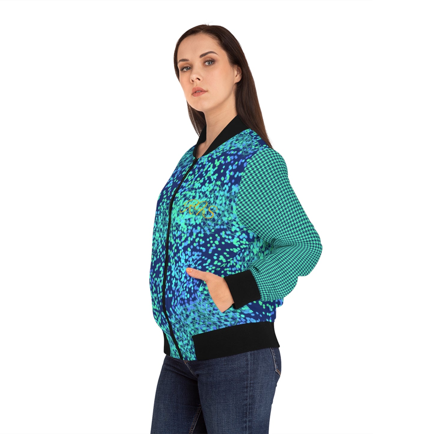 OceanFloor Women's Bomber Jacket (AOP)