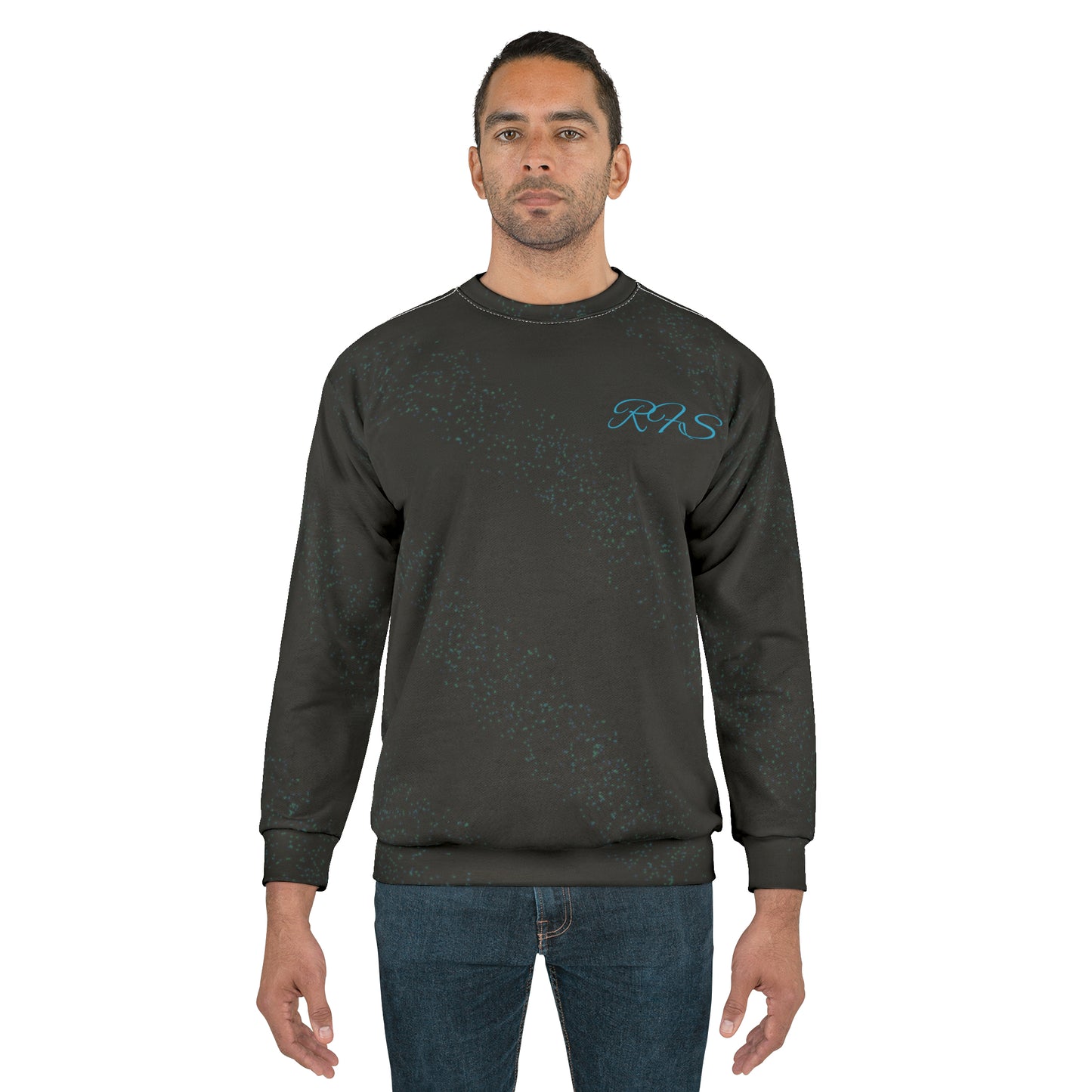 Mystic Black Unisex Sweatshirt (AOP)