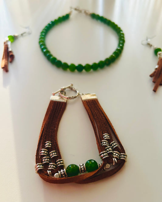 Handmade Emerald Green Bracelet